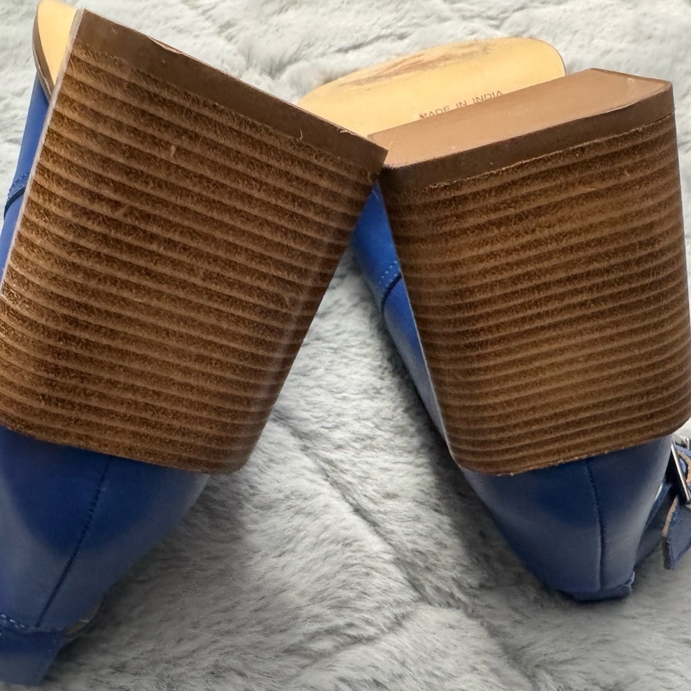 Free People Brady Blue Leather Ankle Boots Size 37 - Picture 13 of 16